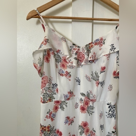 Altar’d state floral ruffled sleeveless midi dress flowy lined large - Picture 3 of 11